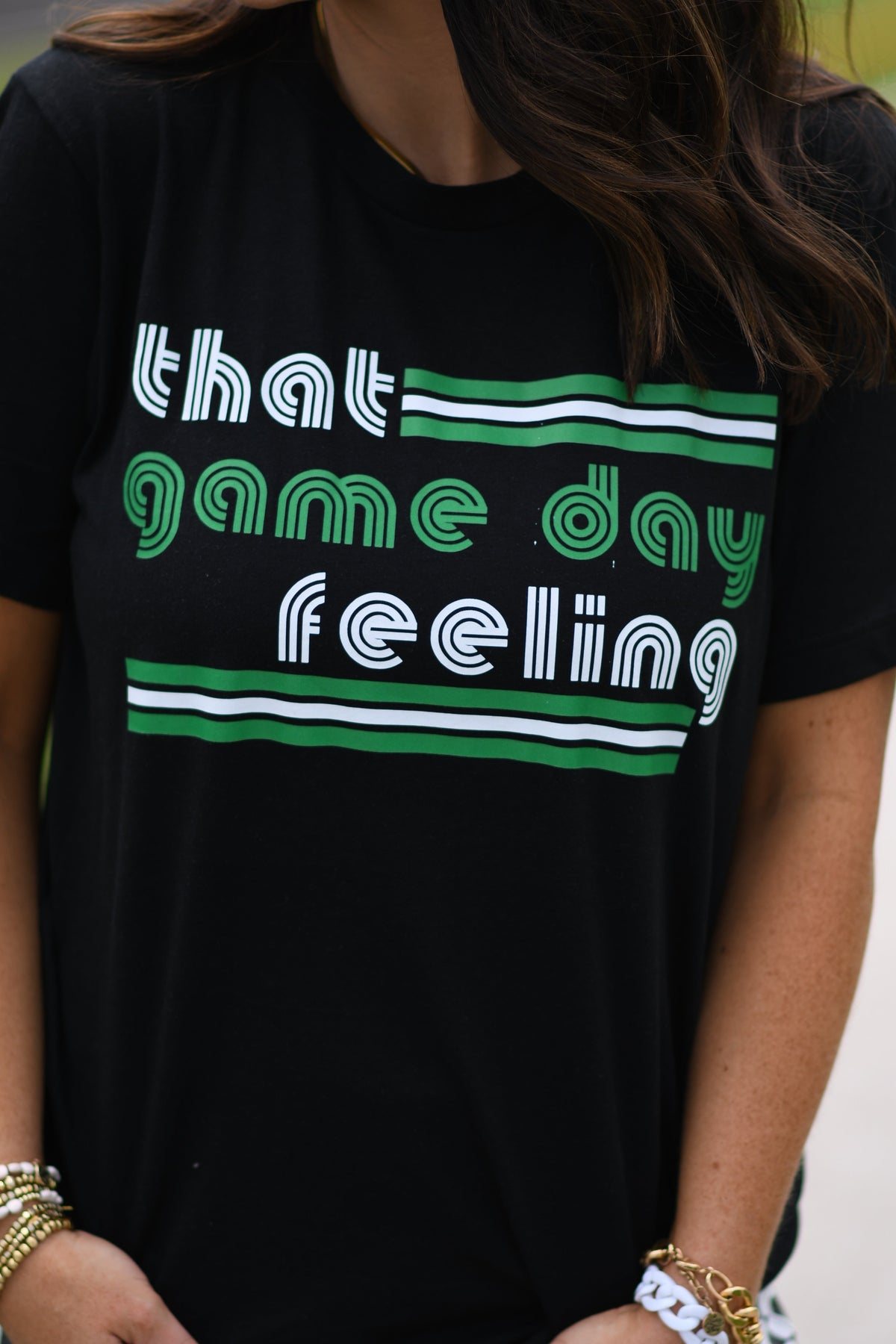 Green That Game Day Feeling Tee
