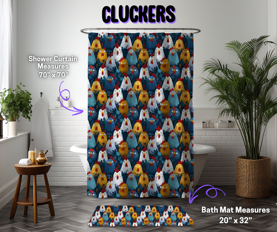 Cluckers Custom Shower Curtain
