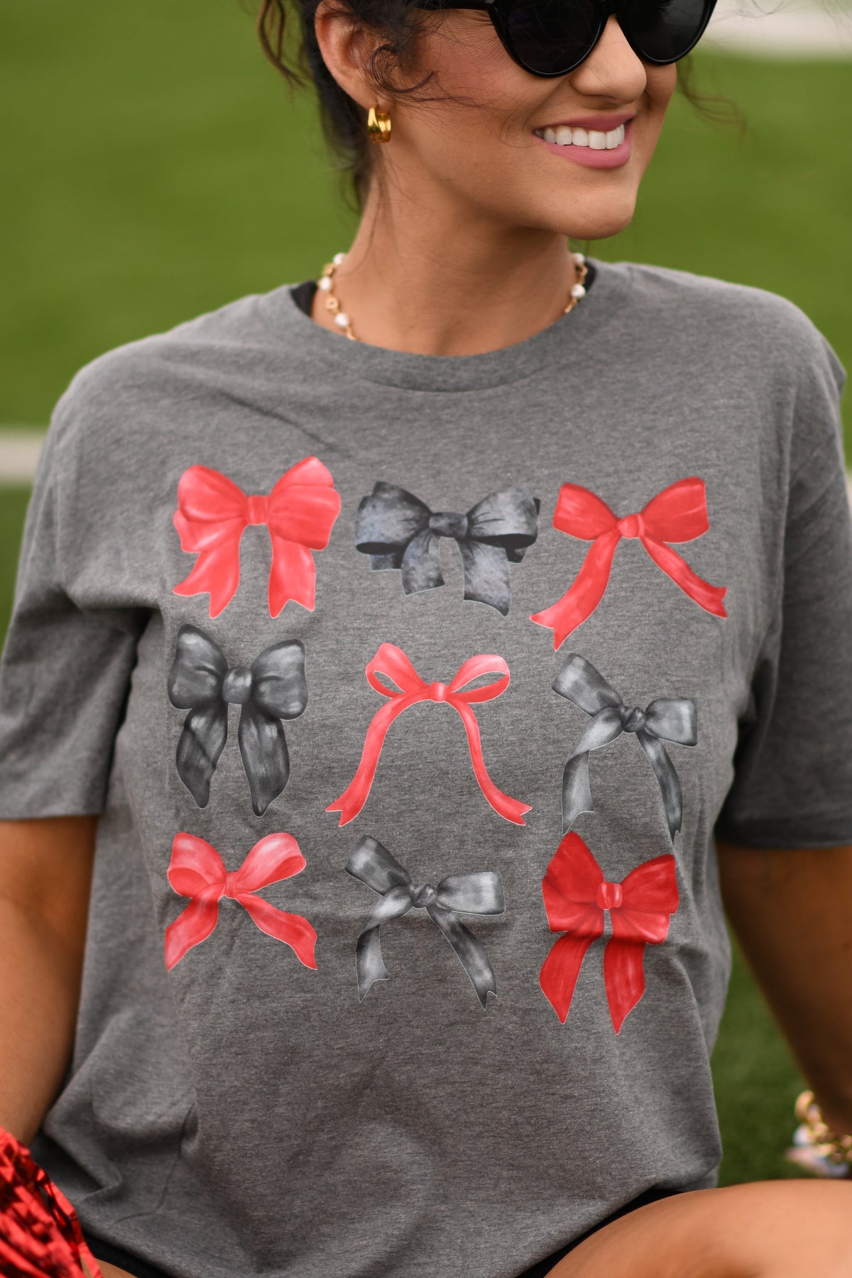 Red And Black Bows Tee