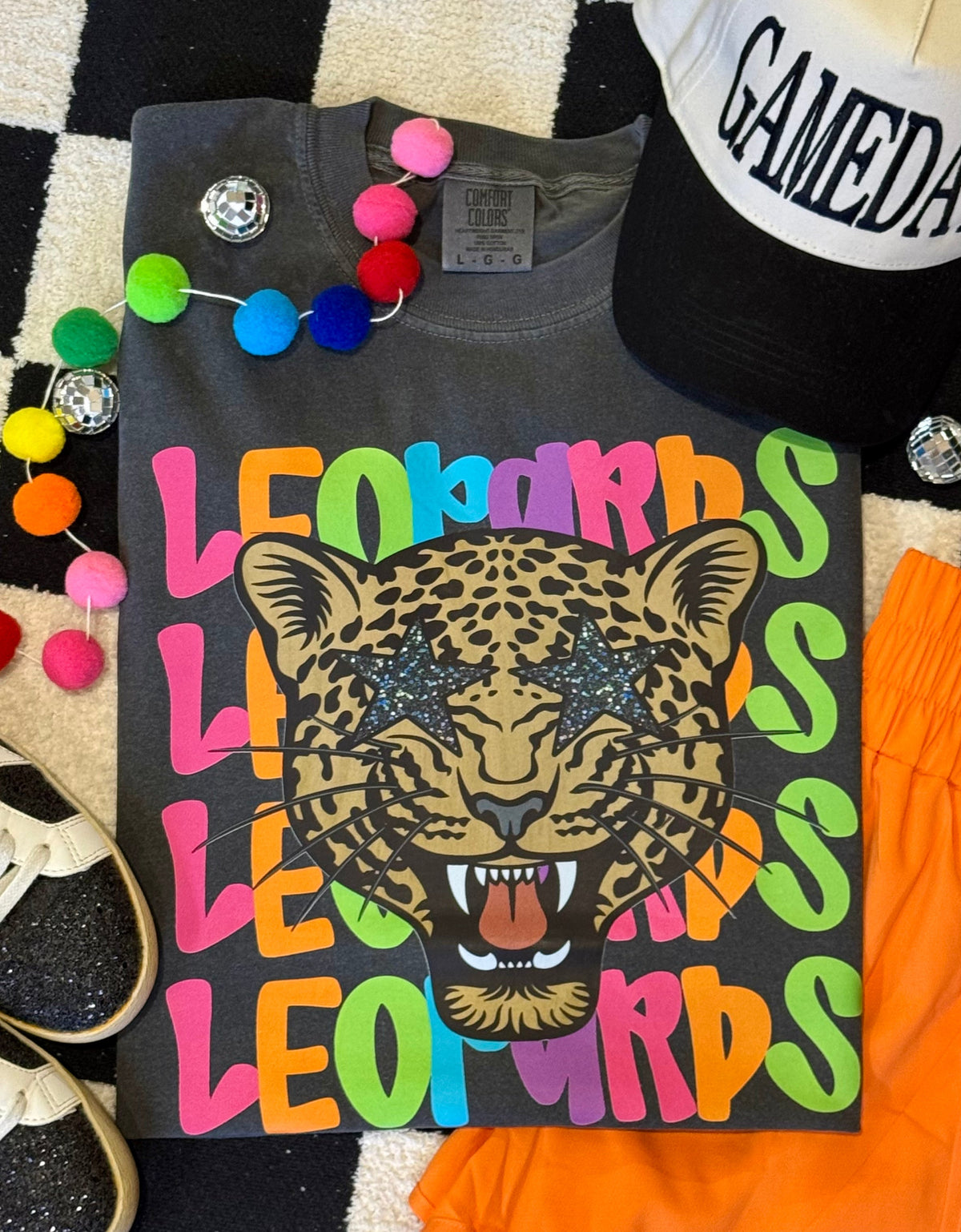 Leopards Neon Mascot Tee