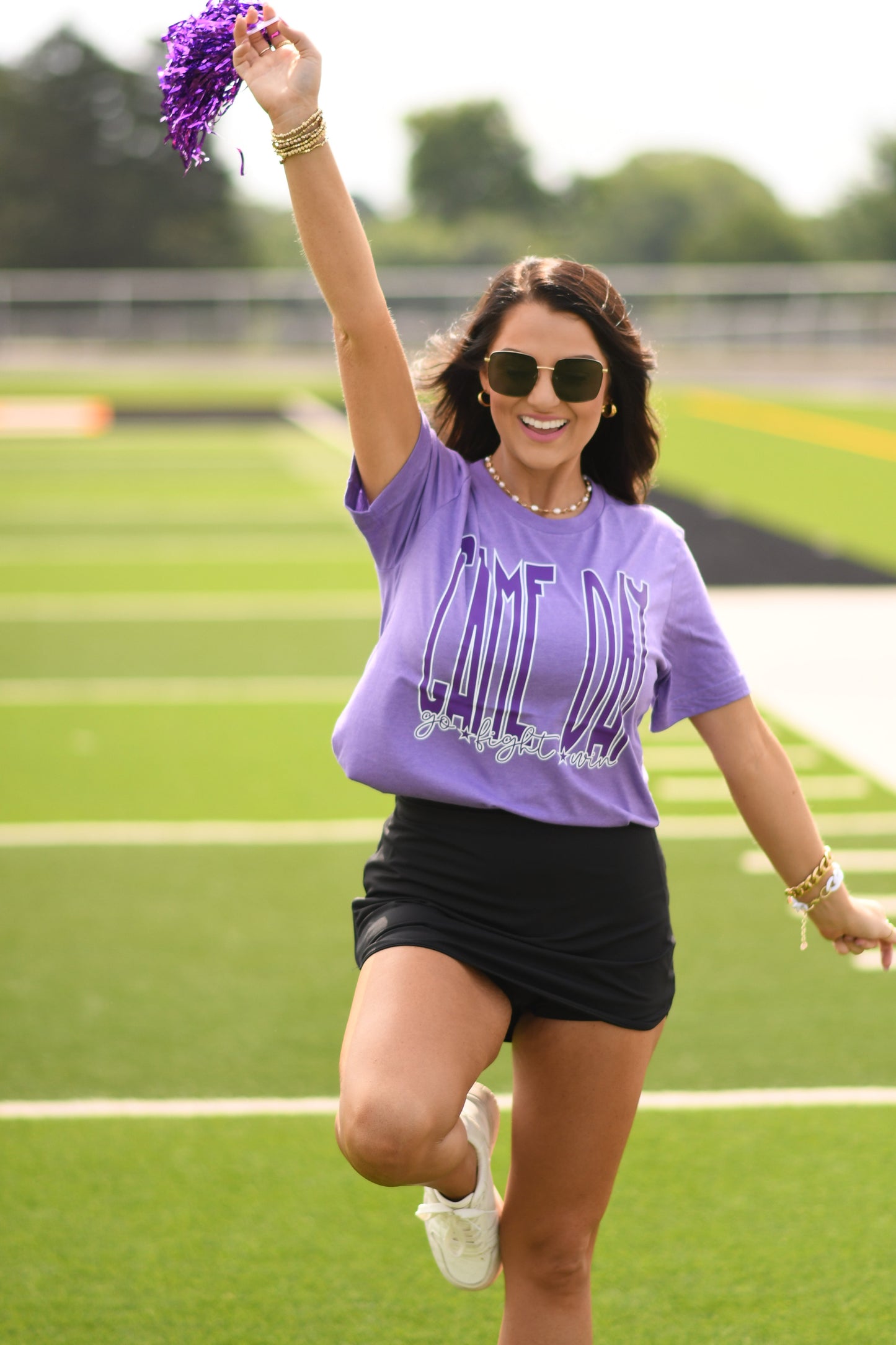 Purple Game Day Go Fight Win Tee