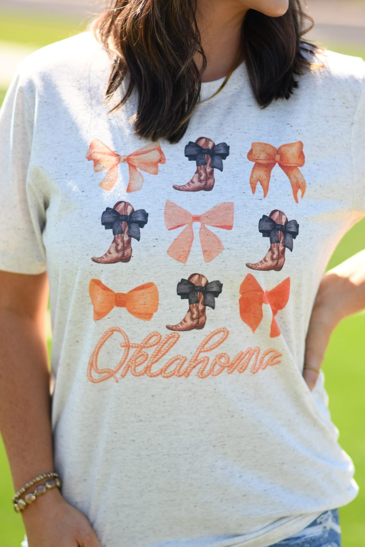 Oklahoma Boots And Bows Tee