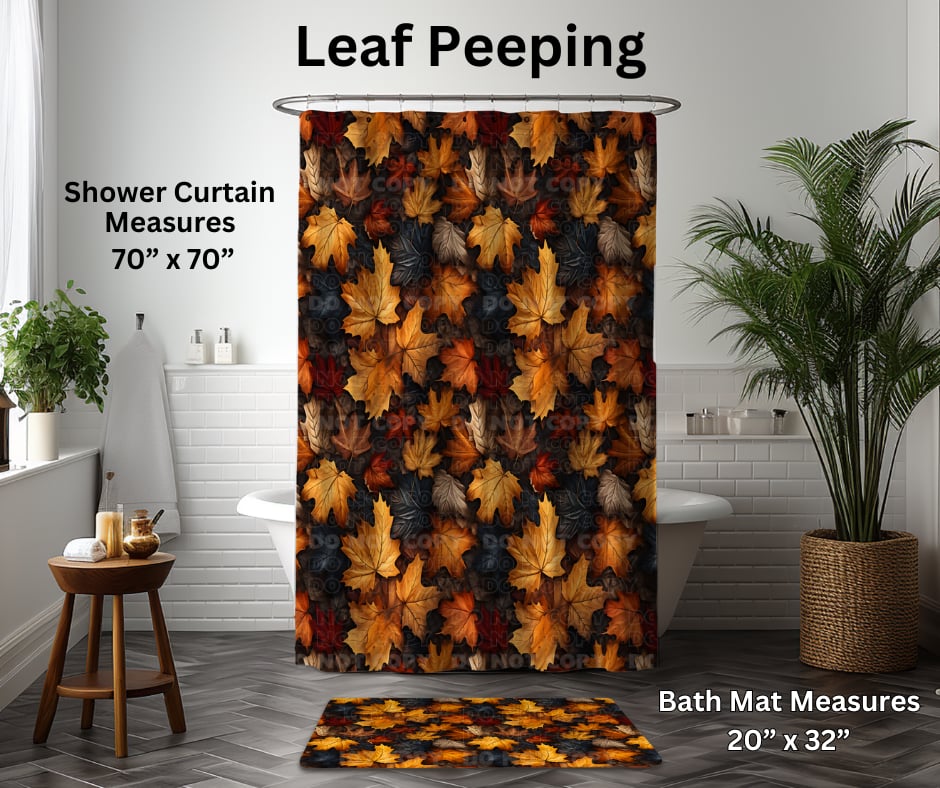 Leaf Peeping Custom Shower Curtain