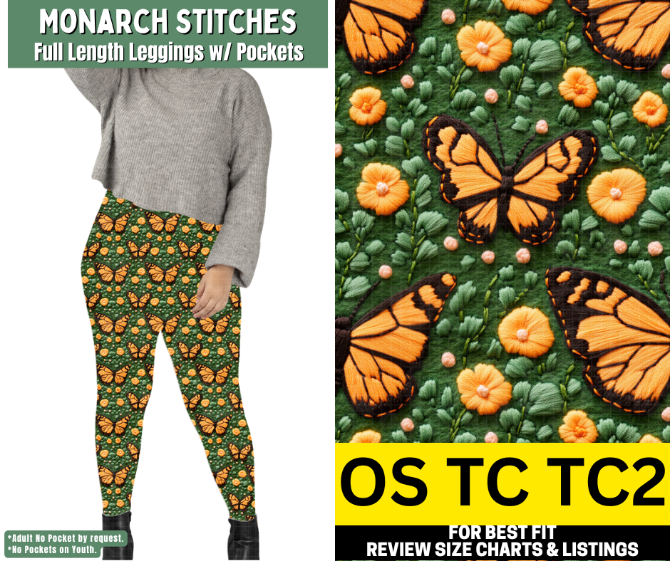 Monarch Stitches Full Length Leggings w/ Pockets