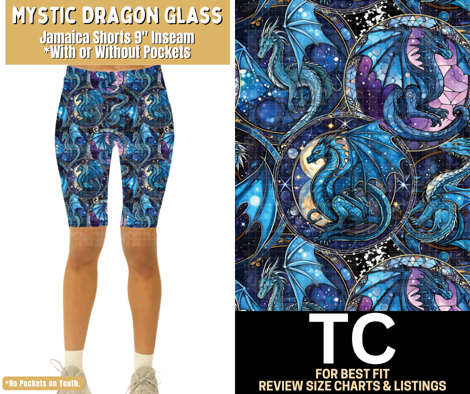 Mystic Dragon Glass Jamaica Shorts w/ Pockets