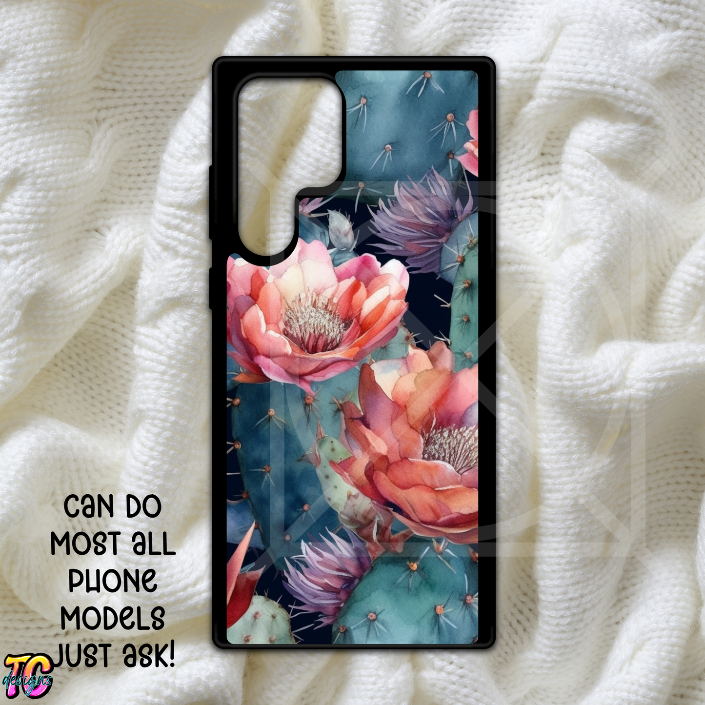 Blooming Cactus Phone Case Choose Model