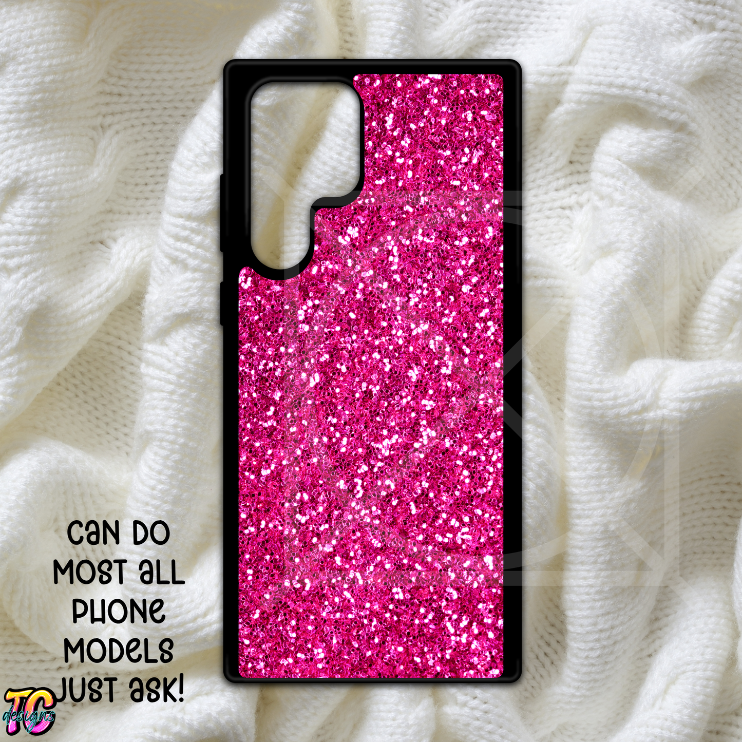 Pink Glitter Phone Case Choose Model