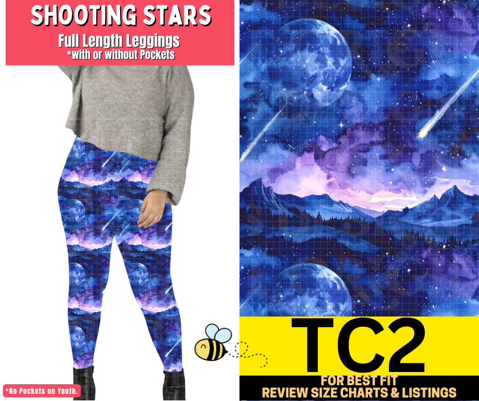 Shooting Stars Full Length Leggings w/ Pockets
