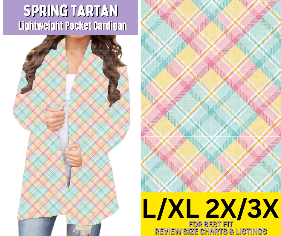 Spring Tartan Pocket Cardigan