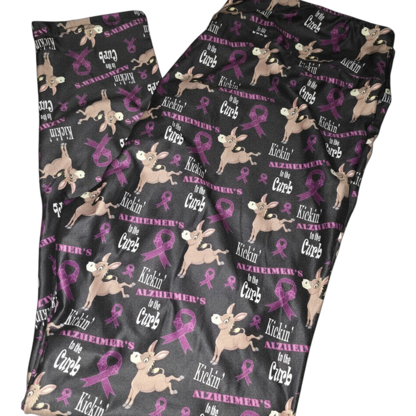 Kickin Alzheimer's To The Curb Leggings TC2