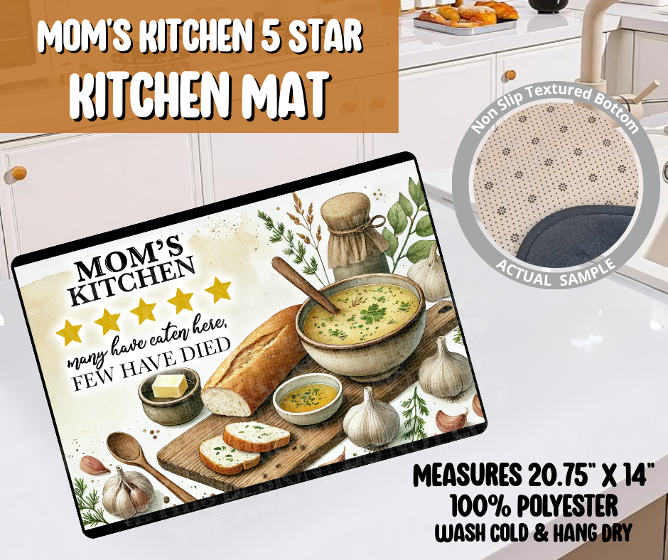 Preorder! Closes 6/8. ETA Sept. Mom's Kitchen 5 Star Kitchen Mat