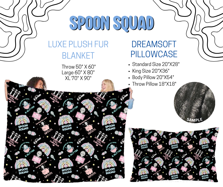 Preorder! Closes 4/29. ETA July. Spoon Squad Luxe Plush Fur Blanket and/or DreamSoft Pillowcase