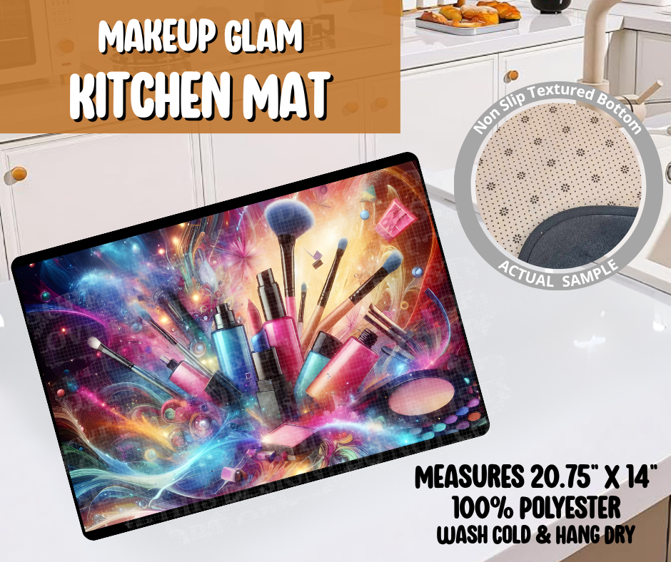 Preorder! Closes 6/8. ETA Sept. Makeup Glam Kitchen Mat