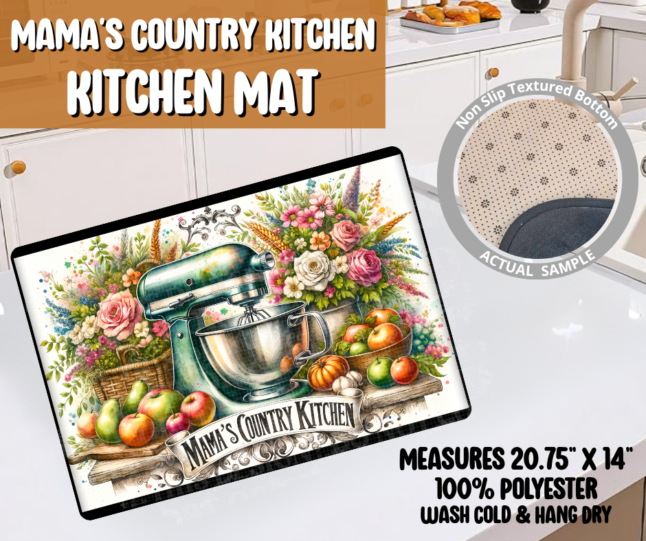 Preorder! Closes 6/8. ETA Sept. Mama's Country Kitchen Kitchen Mat