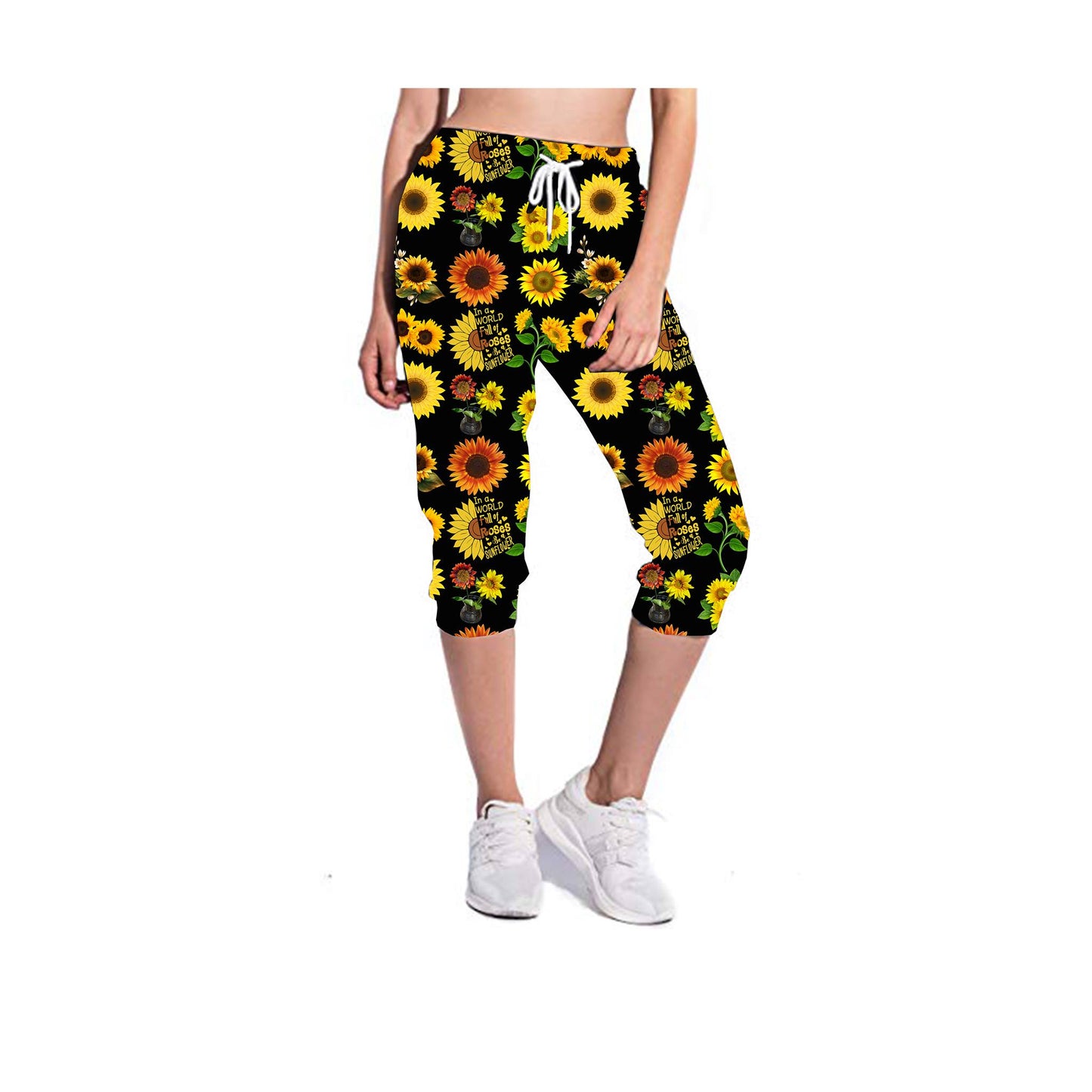 BE A SUNFLOWER (LEGGINGS, CAPRI, JOGGER CAPRI)