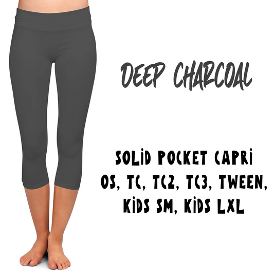 SPC RUN-DEEP CHARCOAL- POCKET CAPRI- 2 OPTIONS