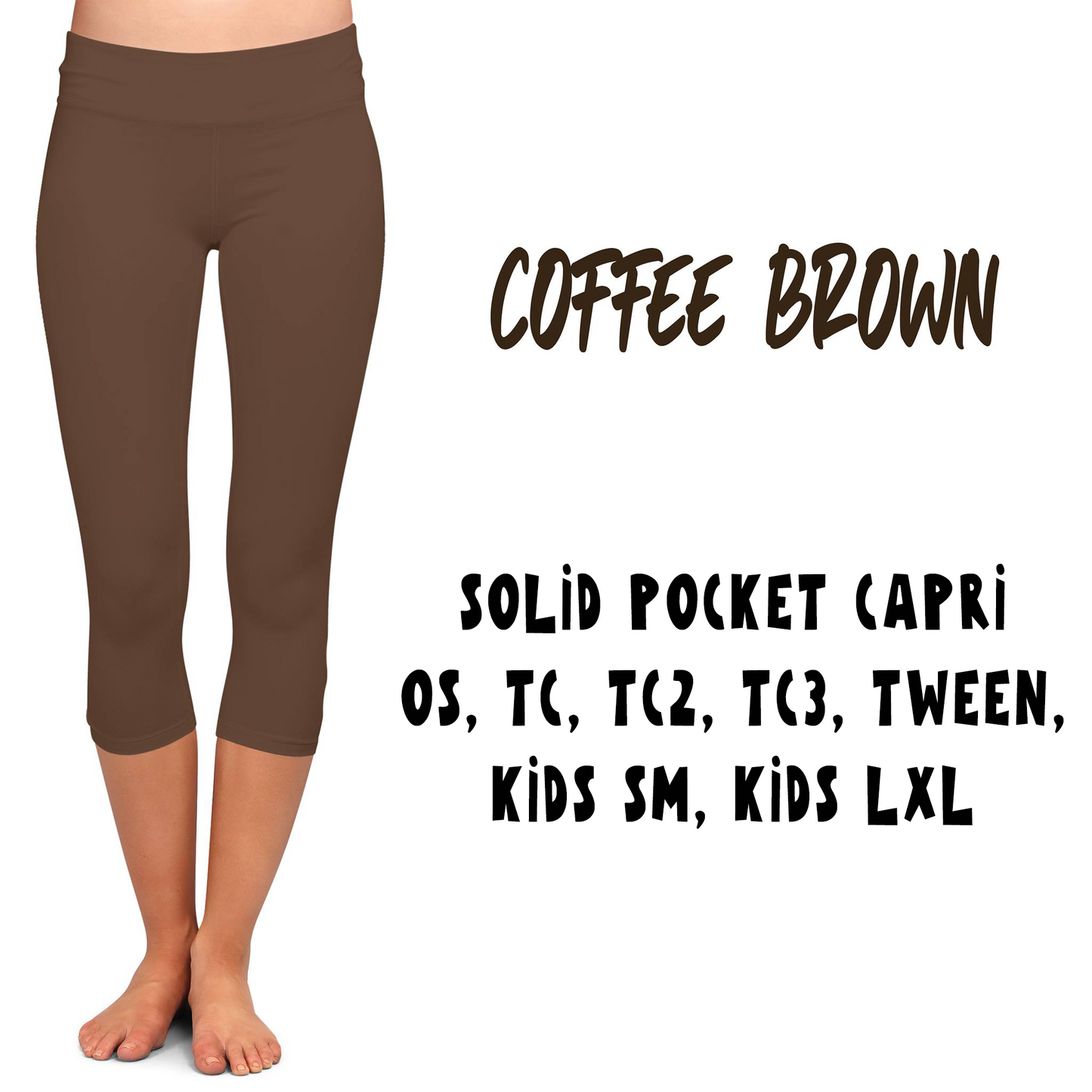 SPC RUN-BROWN- POCKET CAPRI- 2 OPTIONS