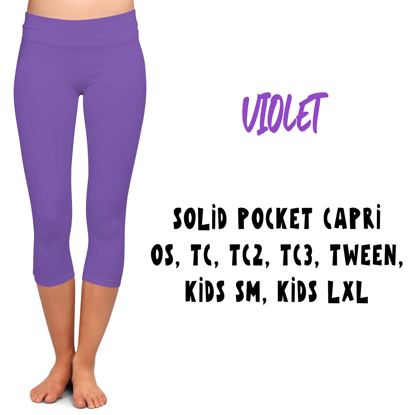 SPC RUN-VIOLET- POCKET CAPRI- 2 OPTIONS