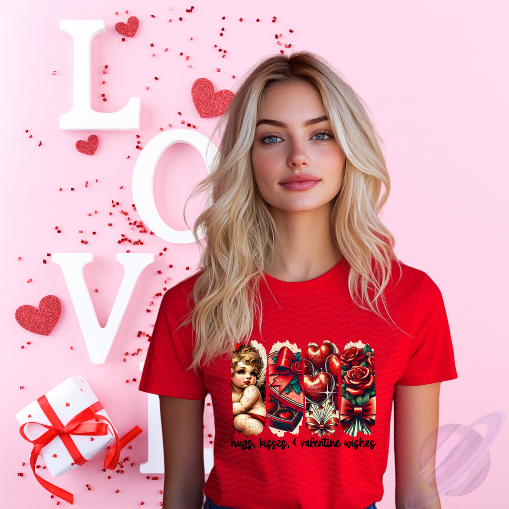 HUGS KISSES VALENTINE WISHES TEE