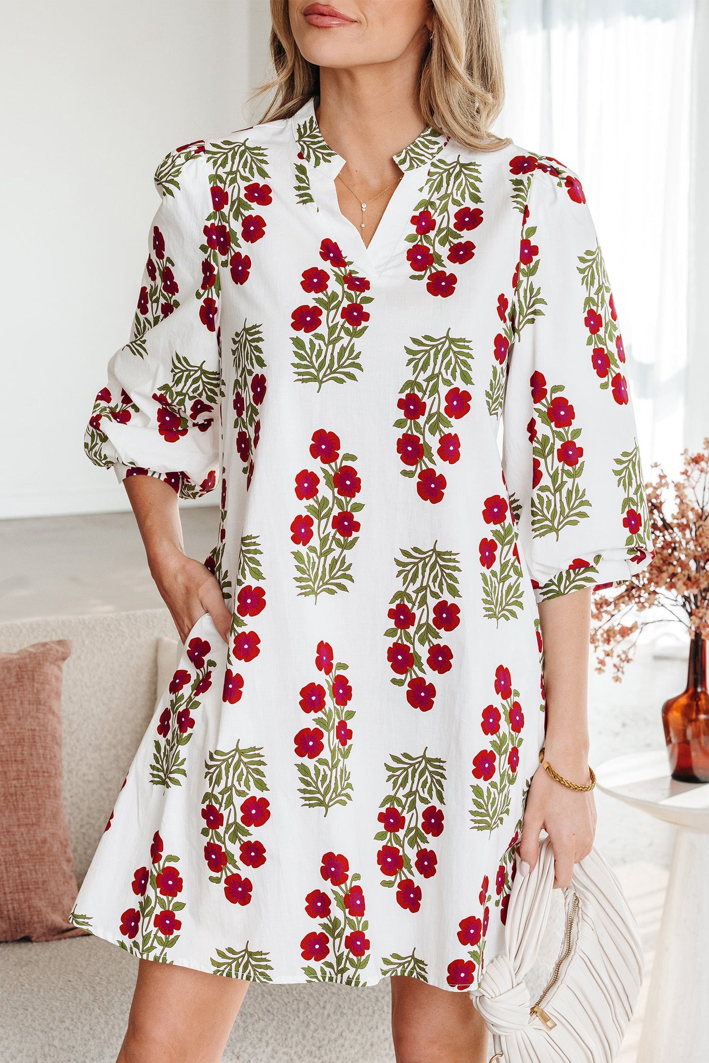 Catalina Sleeve Loose Mini Dress