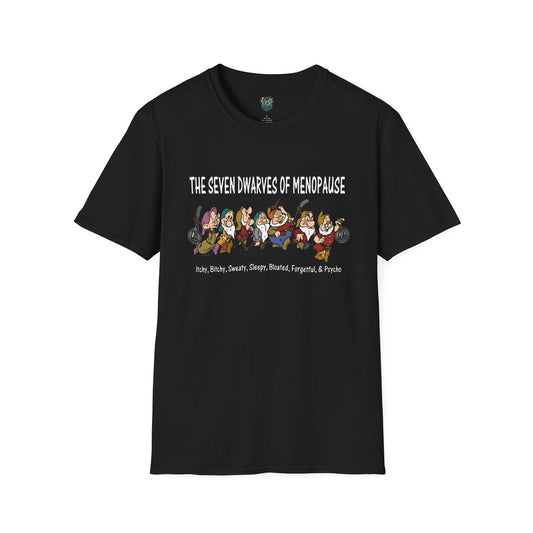 THE SEVEN DWARVES OF MENOPAUSE T-SHIRT