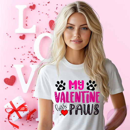 MY VALENTINE HAS PAWS TEE