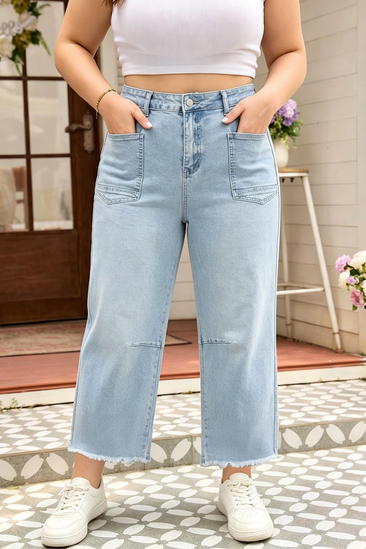 Aubrey Raw Cut Shift PLUS Jeans