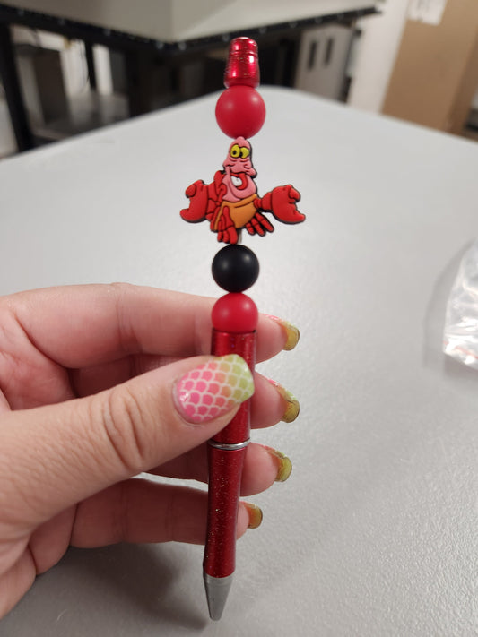 Lobster Silicone Beaded Pen or Keychain