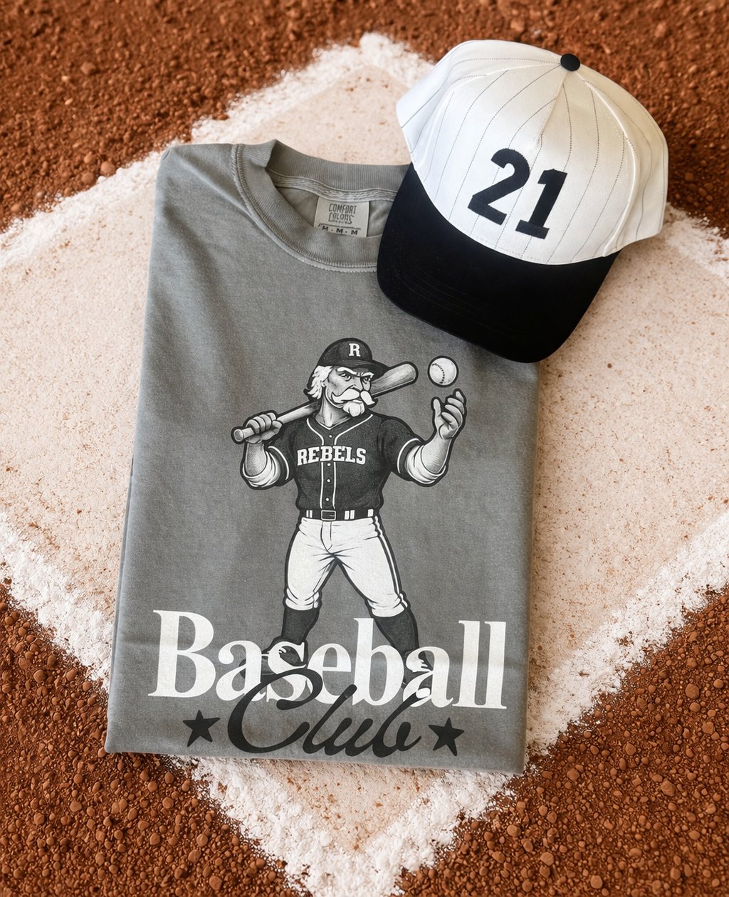 Baseball Club & Softball Club Mascot Tees (60 Mascots Available)