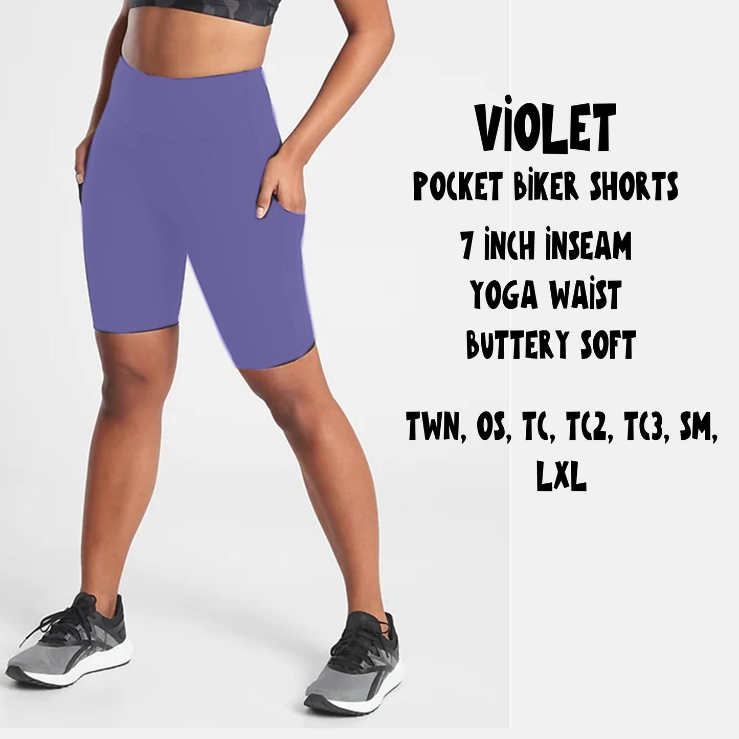 POCKET BIKER SHORTS-VIOLET