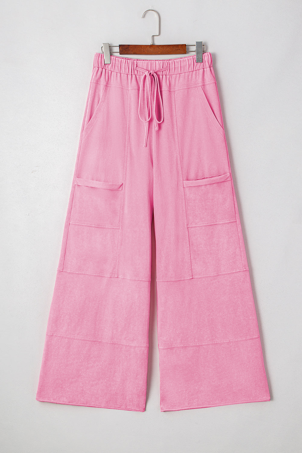Brittany Mineral Wash Exposed Seam Drawstring Cargo Pants