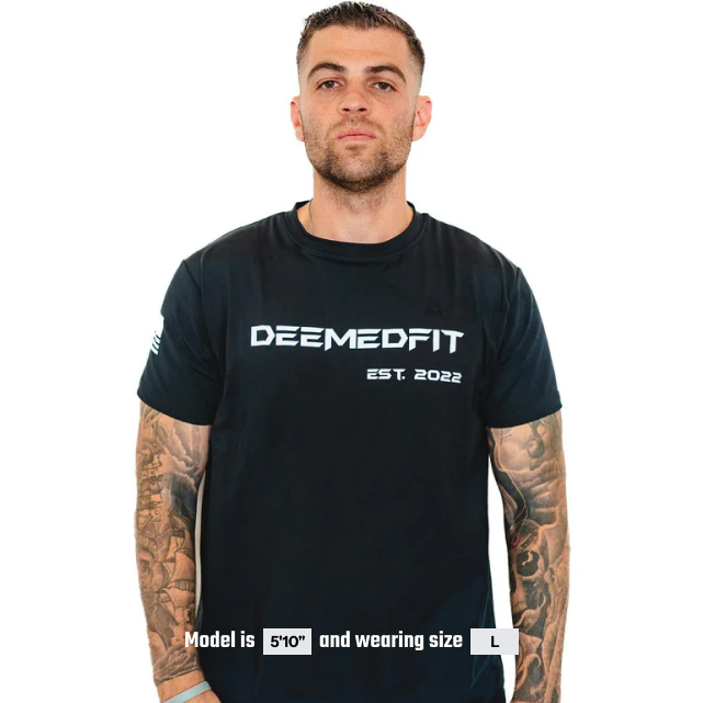 Men's Gym Tee "Compellence"- Black