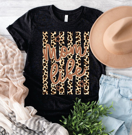 Mom Life Leopard Tee