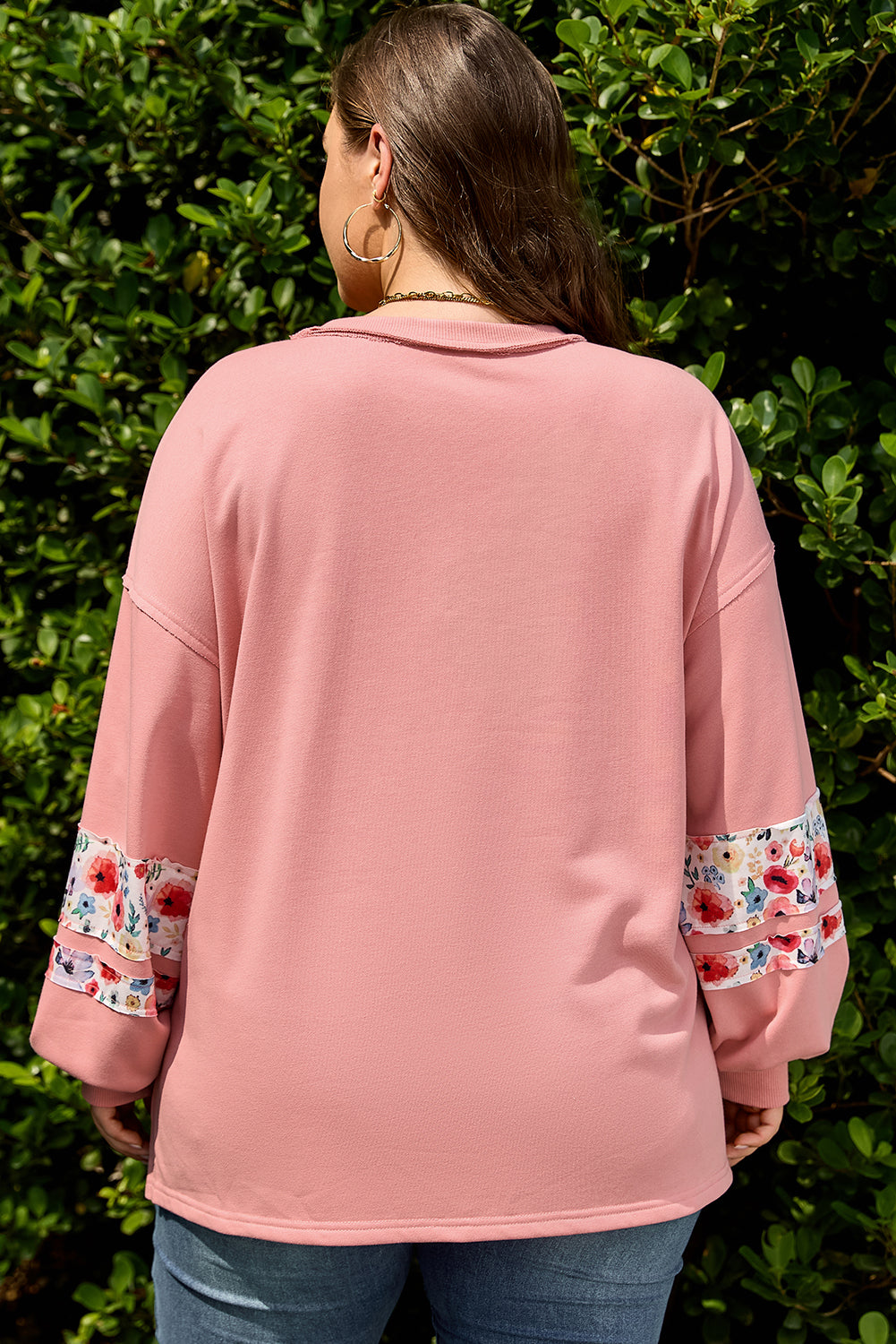 Elizabeth applique Drop Shoulder Sweatshirt