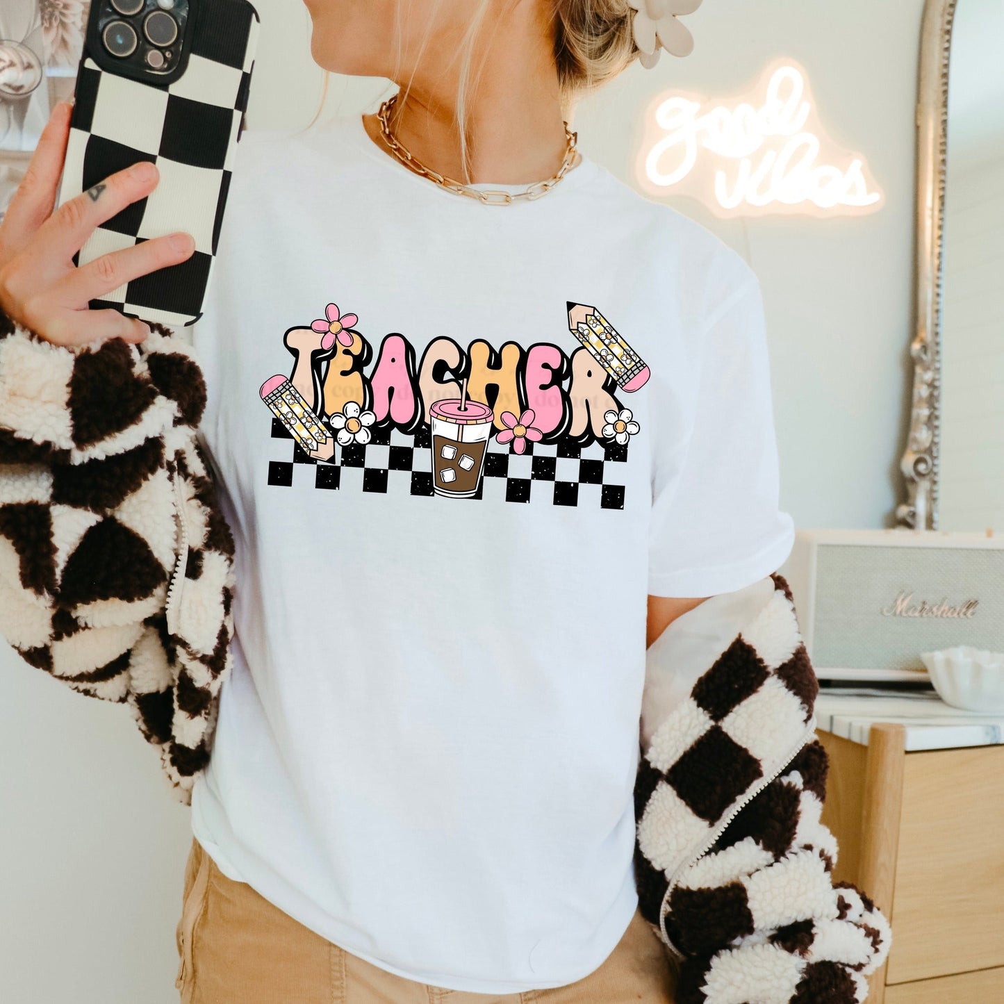 TEACHER CHECKER TEE