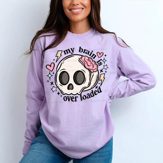 BRAIN IS OVERLOADED LONG SLEEVE TEE