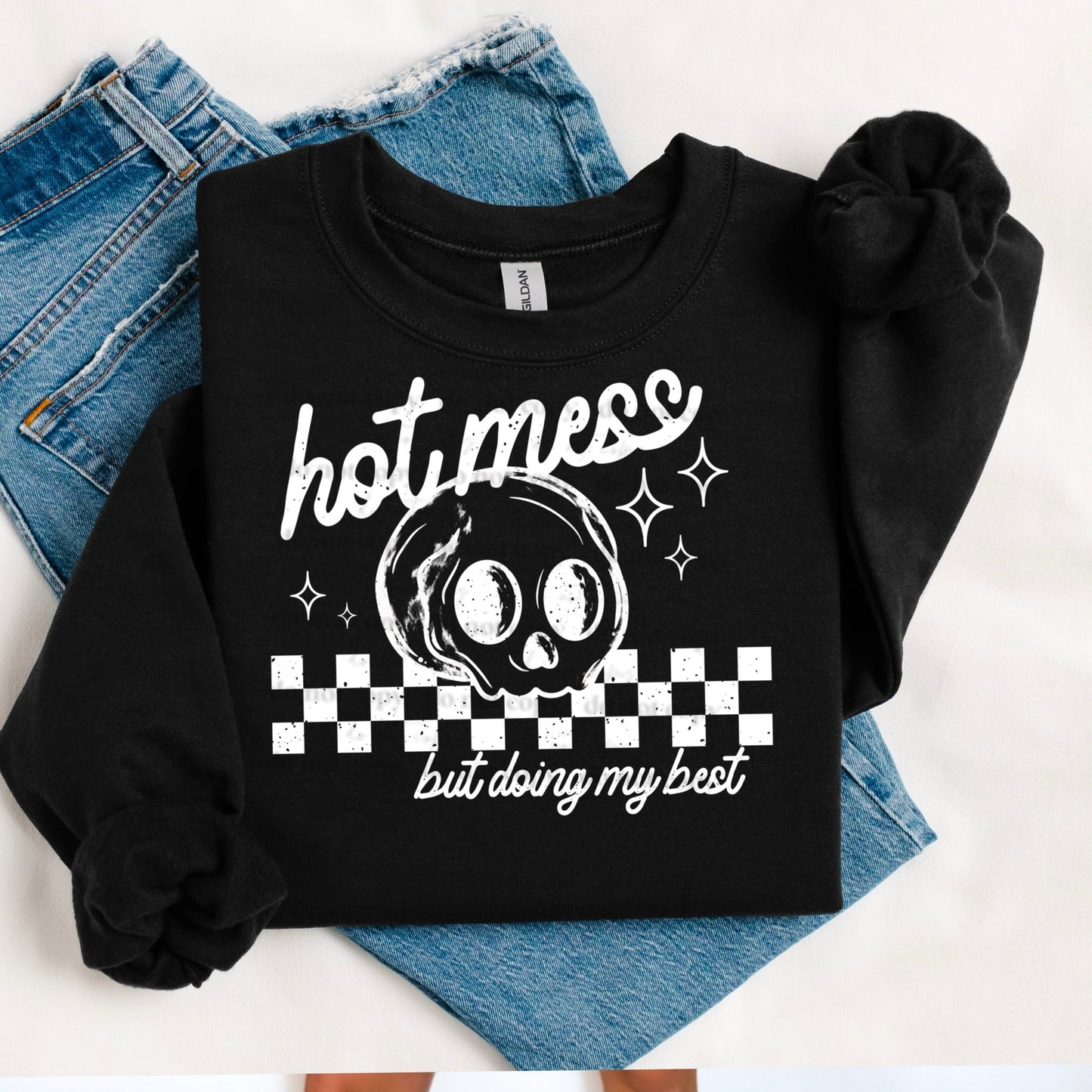 HOT MESS SKULL SWEATSHIRT