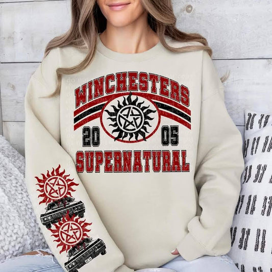 SUPERNATURAL 2005 SWEATSHIRT W/ SLEEVE PRINT