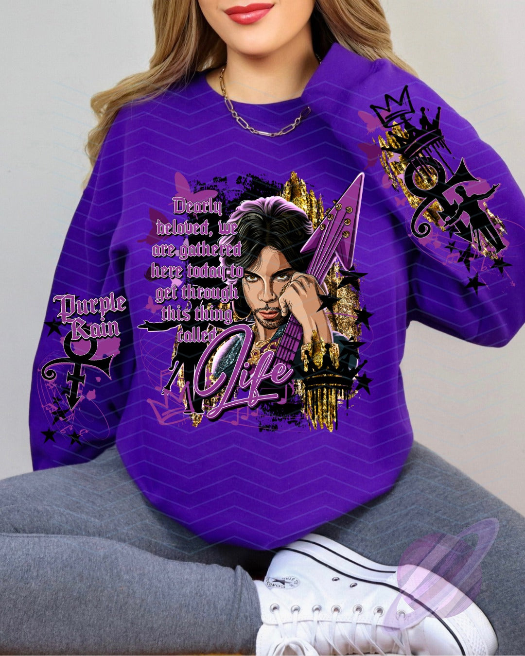 DEARLY BELOVED SWEATSHIRT W/ SLEEVE PRINT