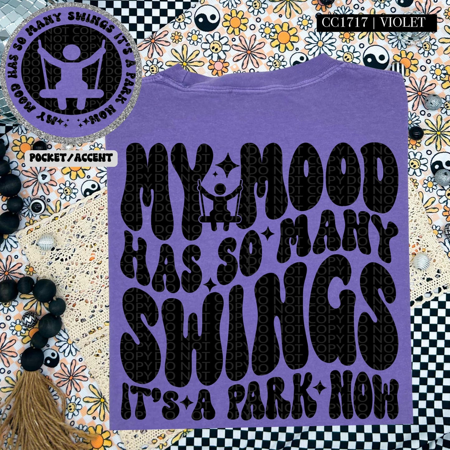 MOOD SWINGS - POCKET PRINT DOUBLE SIDED TEE