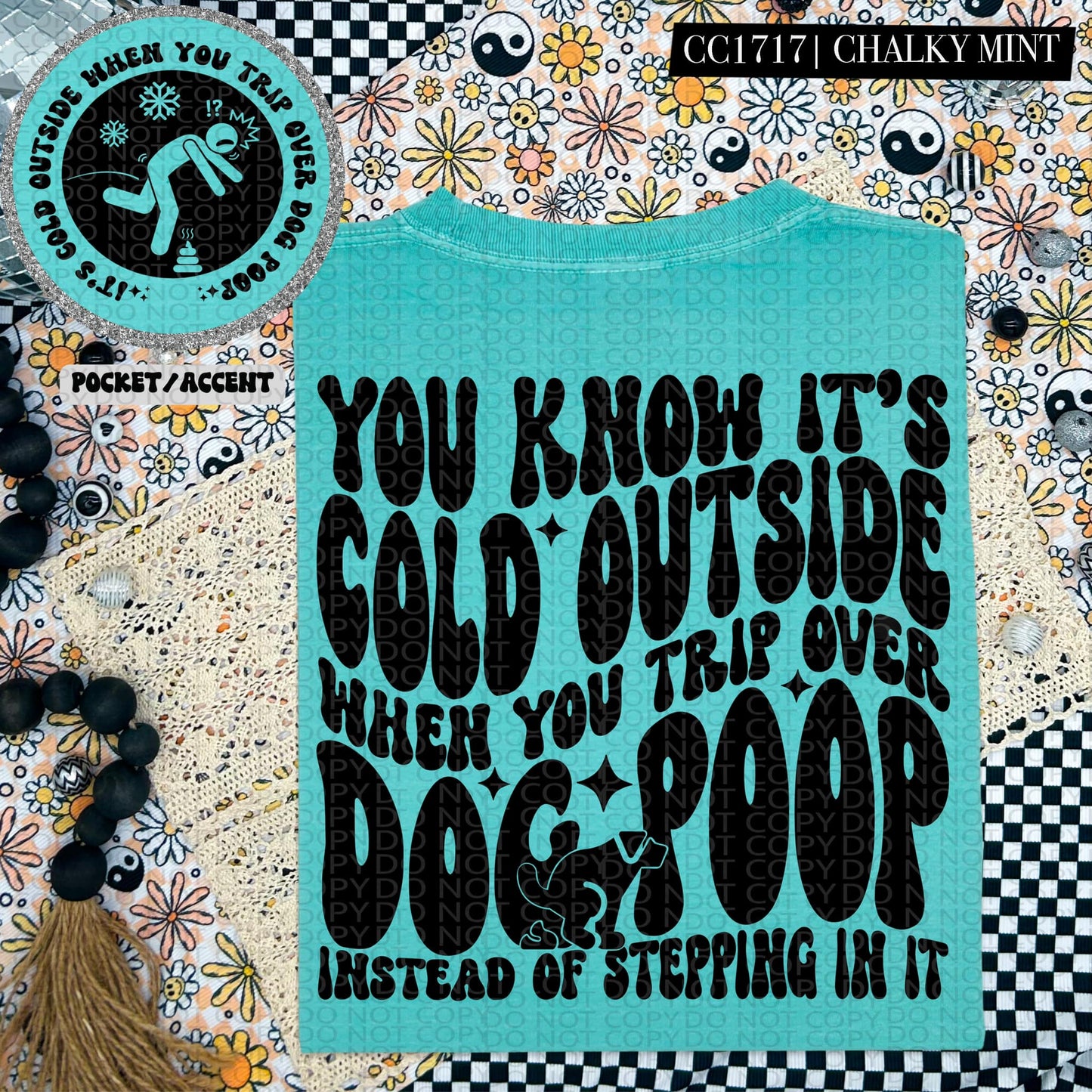 DOG POOP - POCKET PRINT DOUBLE SIDED TEE