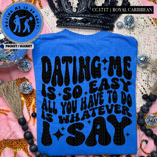 DATING ME - POCKET PRINT DOUBLE SIDED TEE