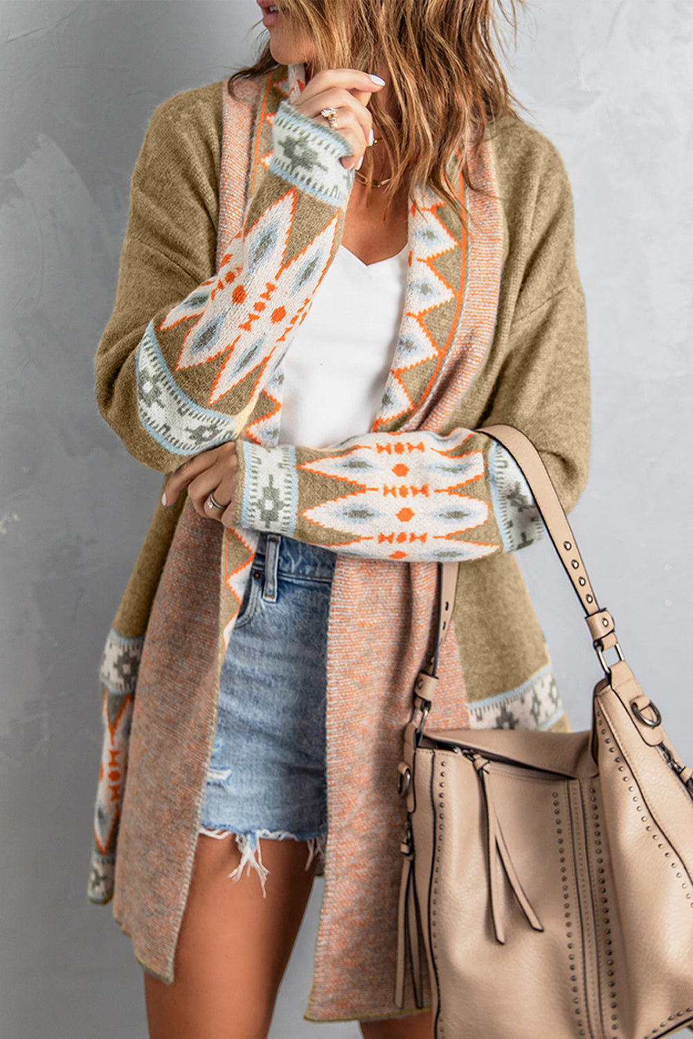 Evelyn Open Front Knitted Cardigan