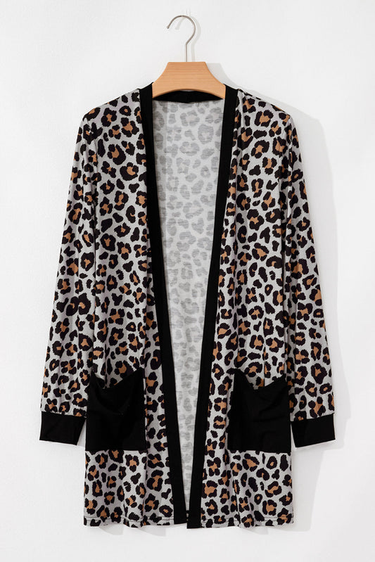 Jazmin Patched Open Front Cardigan