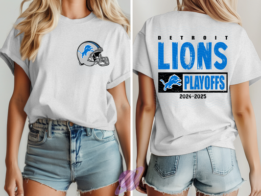 PLAYOFF LION- POCKET PRINT DOUBLE SIDED TEE