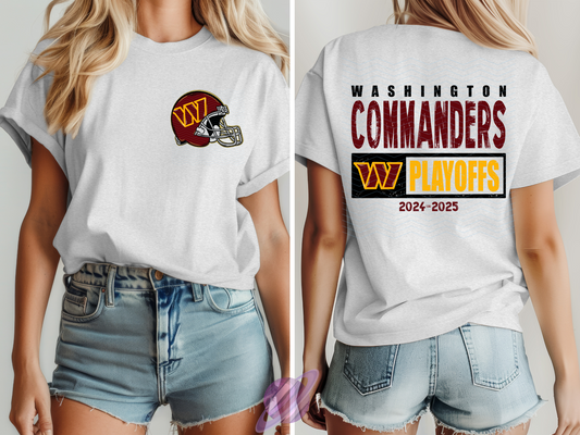 PLAYOFF COMMAND- POCKET PRINT DOUBLE SIDED TEE