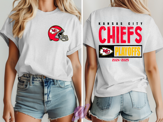 PLAYOFF CHEIF- POCKET PRINT DOUBLE SIDED TEE