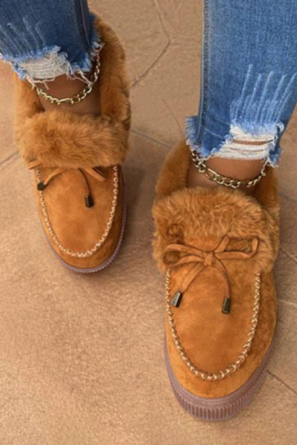 Evelyn Plush Lined Winter Flats
