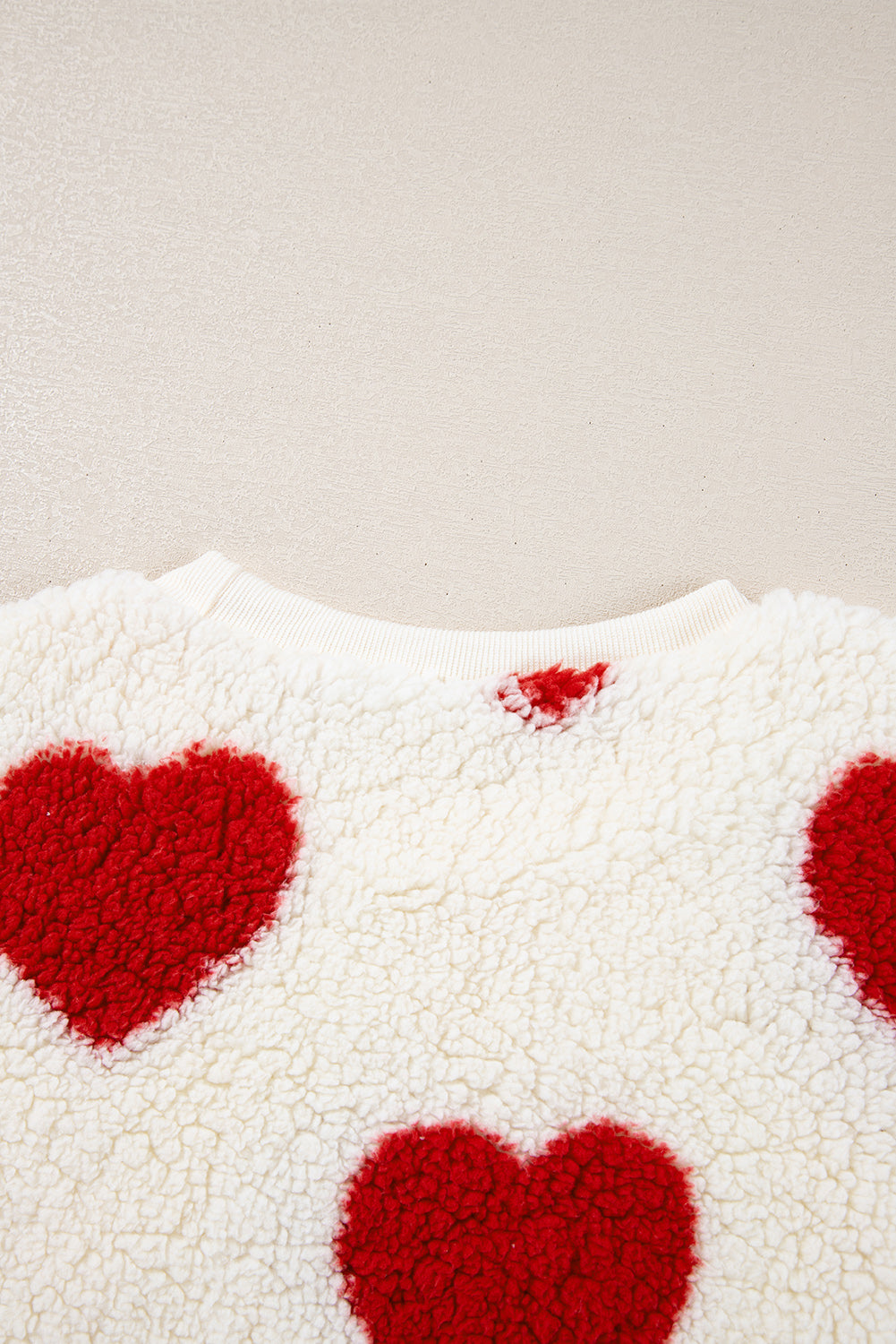Emily Shoulder Crewneck Plush Sweatshirt