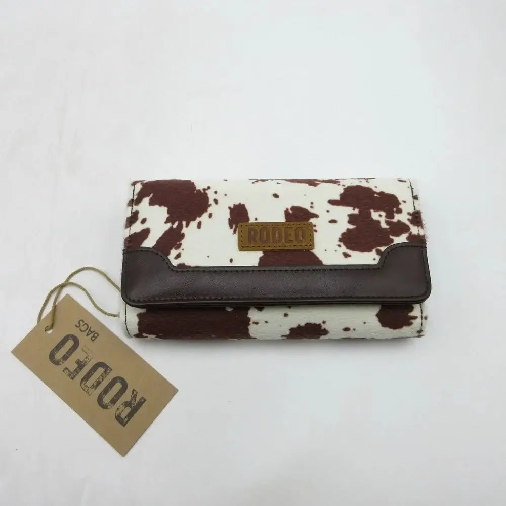 RODEO™ BROWN COW PRINT WALLET